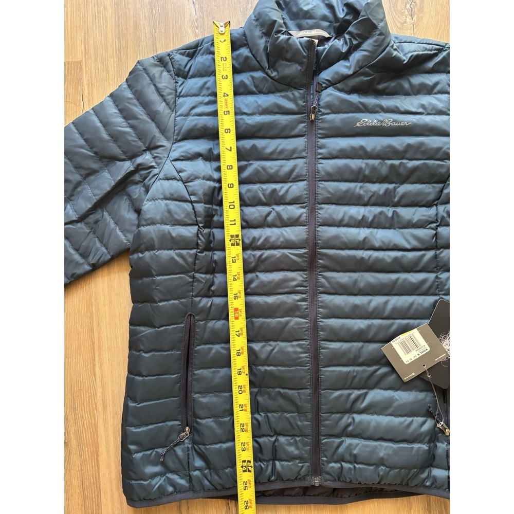 Eddie Bauer EB650 Microlight Women's Large Teal Goose Down Puffer Jacket - Picture 6 of 8